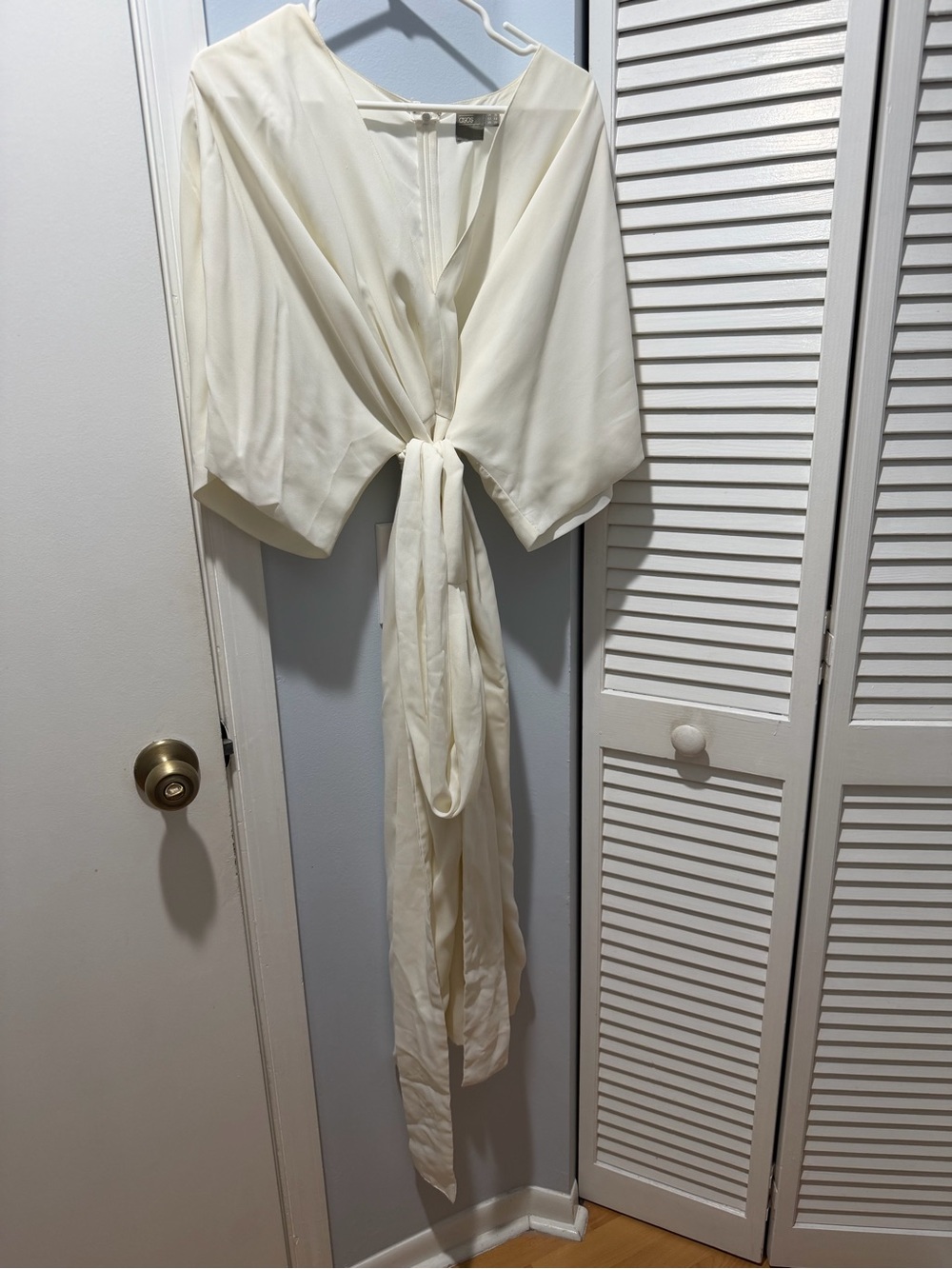 ASOS Cream Tie-Front Blouse